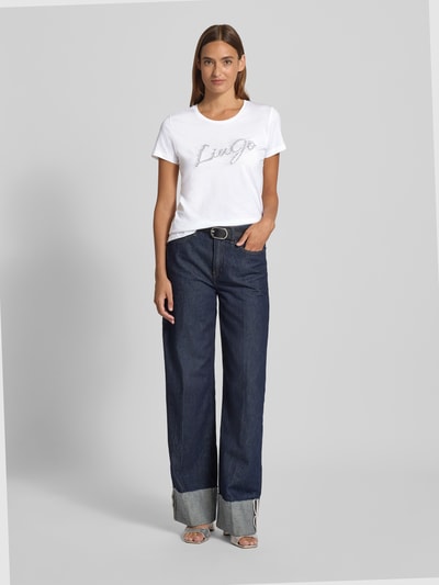 Liu Jo White T-shirt met labelprint Wit - 1