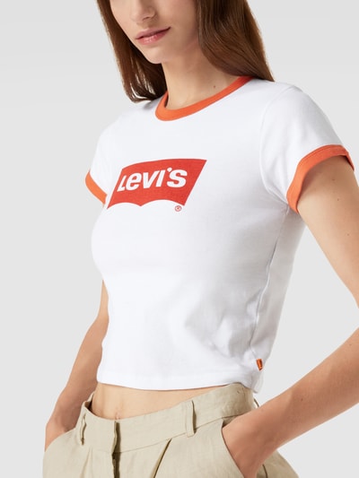 Levi's® T-Shirt mit Label-Print Modell 'Ringer' Weiss 3