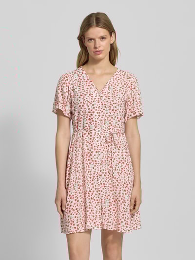 Only Sukienka mini o kroju regular fit z czystej wiskozy model ‘EVIDA’ Czerwony 4