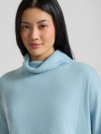Someday Relaxed Fit Rollkragenpullover aus Woll-Mix Modell 'Tariana' Eisblau 3