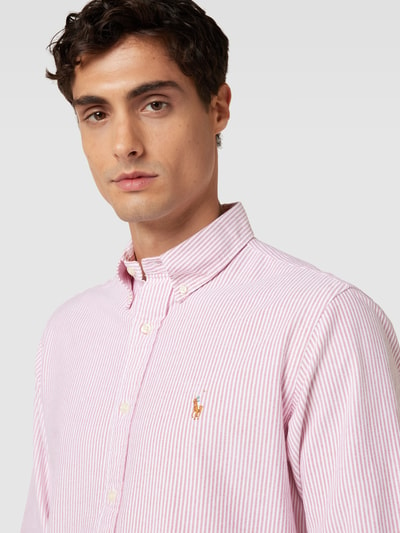 Polo Ralph Lauren Custom Fit Freizeithemd mit Logo-Stitching Rosa 3