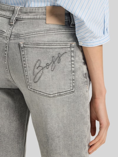 BOSS Orange Cropped Schlaghose aus Baumwoll-Mix Modell 'SOFT KICK FLARE' Mittelgrau 3