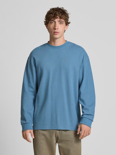 Hugo Blue Regular Fit Sweatshirt aus Baumwoll-Mix Modell 'NUWOLO' Jeansblau 4