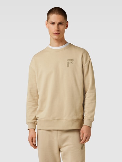 FILA Oversized Sweatshirt mit Rundhalsausschnitt Modell 'BABEN' Beige 4