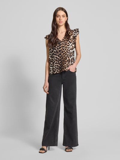 Vero Moda Regular Fit Top mit Kappärmeln Modell 'JOSIE' Sand 1