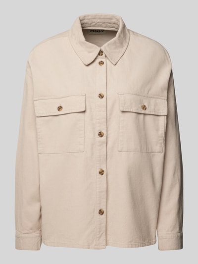 Only Oversized overhemdjack van corduroy en puur katoen, model 'MOXIE' Beige gemêleerd - 2