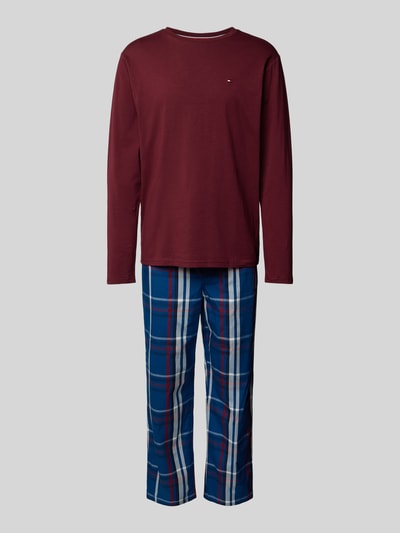 Tommy Hilfiger Pyjama mit geripptem Rundhalsausschnitt Rot 1