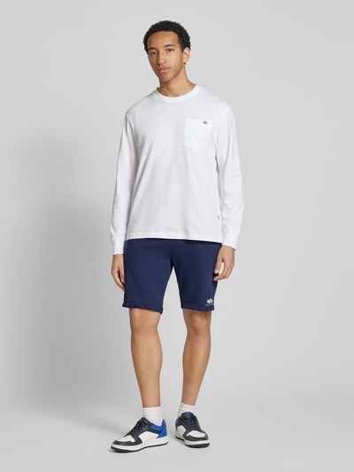 Alpha Industries Sweatshorts mit elastischem Bund und Tunnelzug Marine 1
