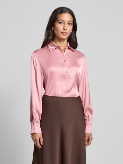 Emily Van den Bergh Regular Fit Bluse aus Viskose mit Knopfleiste Rosa 4