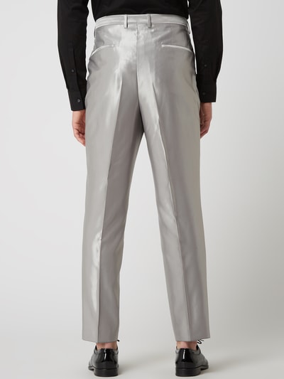 HUGO Pantalon van een mix van scheerwol en viscose, model 'German' Zilver - 5