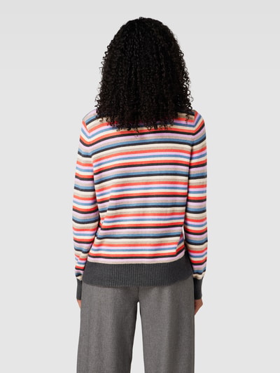 Montego Strickpullover mit Streifenmuster Flieder Melange 5
