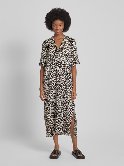 b.young Midikleid mit Animal-Print Modell 'Joella' Black 4