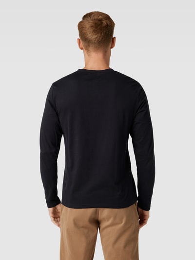 s.Oliver RED LABEL Shirt met lange mouwen en labelprint, model 'Mix & Match' Zwart - 5
