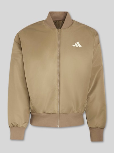 adidas Sportswear Loose Fit Blouson mit Logo-Print Modell 'STADIUM' Beige 2