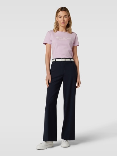 Marc O'Polo T-shirt met labelprint Lila - 1