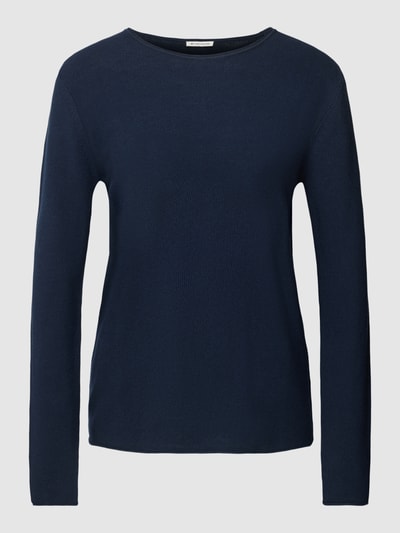 Tom Tailor Gebreide pullover in effen design Marineblauw - 2