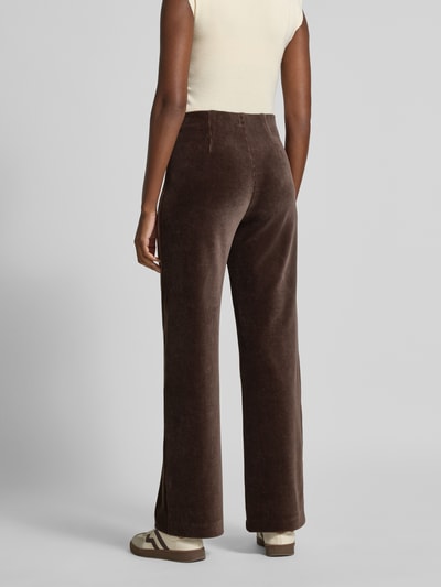 Raffaello Rossi Spodnie sztruksowe z szeroką nogawką model ‘ELAINE’ Średniobrązowy 5