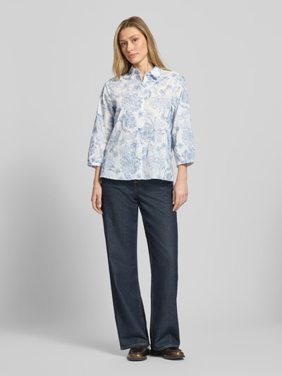 Brax regular fit overhemdblouse van puur katoen model 'VIKI' Bleu - 1