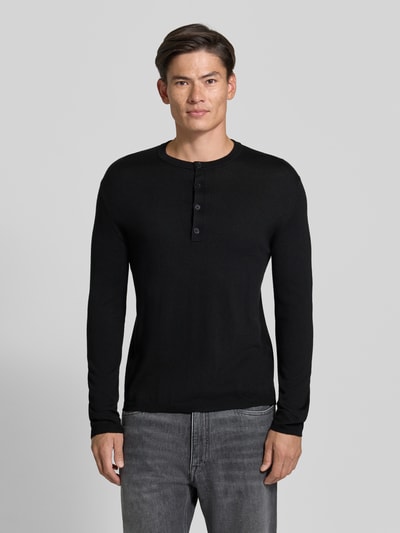DRYKORN Strickpullover mit Henley-Kragen Black 4