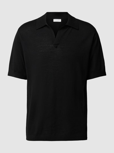 Tiger Of Sweden Regular fit poloshirt met V-hals, model 'BEKER' Zwart - 2