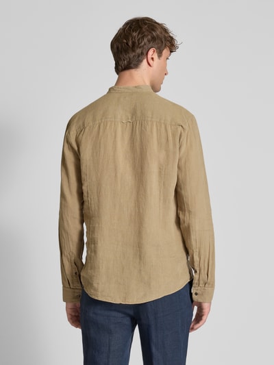 HUGO Slim Fit Business-Hemd mit Maokragen Modell 'Elvory' Hellbraun 5