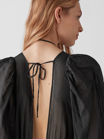 Forte Forte Maxikleid mit V-Ausschnitt Schwarz 3