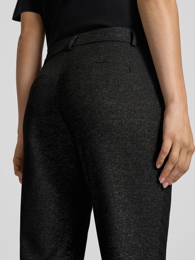 Pieces Spodnie materiałowe o kroju regular fit z dodatkiem wiskozy model ‘BOSSELLA’ Czarny 3