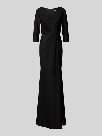 Unique Abendkleid mit tiefem V-Ausschnitt Black 1