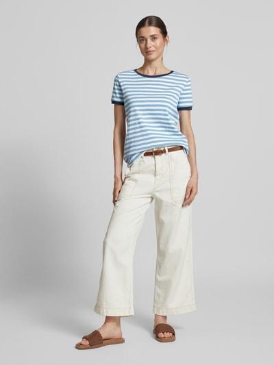 Jake*s Casual T-Shirt mit mit Streifenmuster Sky 1