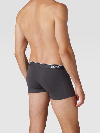 BOSS Boxershort met elastische band met logo in een set van 3 stuks Koningsblauw - 4