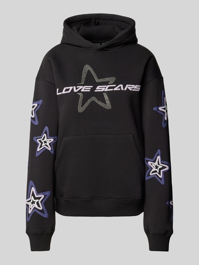 LOVE SCARS Hoodie met labelprint Zwart - 1