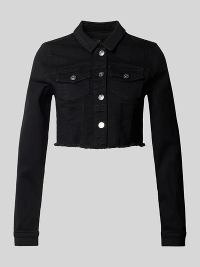Only Kort jeansjack met borstzakken, model 'WONDER' Zwart - 2