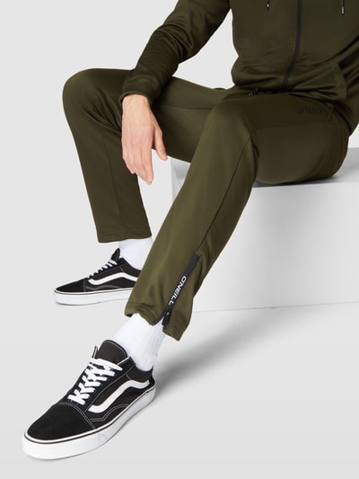 ONeill Sweatpants met logostitching, model 'RUTILE' Olijfgroen - 3