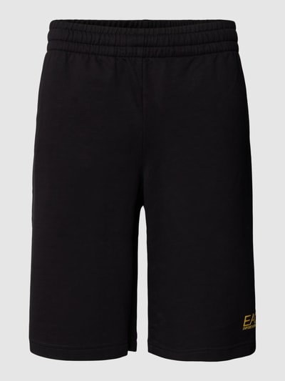 EA7 Emporio Armani Sweatshorts mit Label-Print, Motiv-Print und regulärem Schnitt Black 1