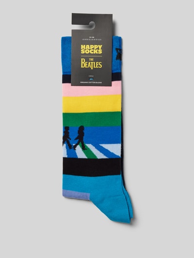 Happy Socks Socken mit Label-Print Modell 'Beatles' Royal 3