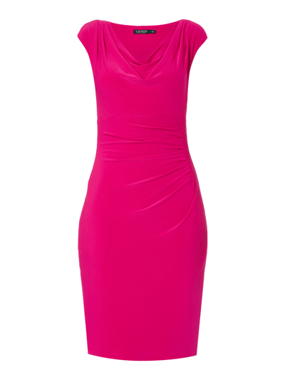 Lauren Ralph Lauren Kleid mit Drapierung und gelegten Falten  Pink 2