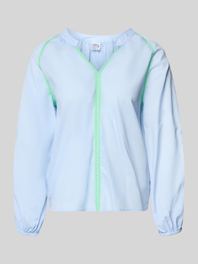 Emily Van den Bergh Blusenshirt mit Tunikakragen Hellblau 2