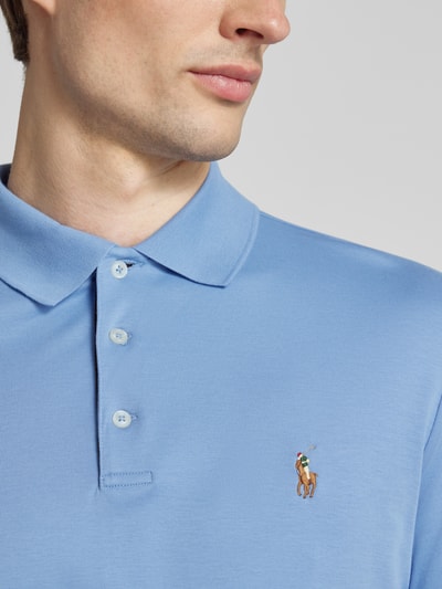 Polo Ralph Lauren Poloshirt mit Label-Stitching Hellblau 3