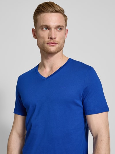 s.Oliver RED LABEL Regular Fit T-Shirt aus reiner Baumwolle mit V-Ausschnitt Royal 3