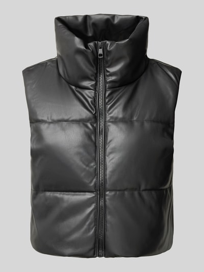 Only Bodywarmer van imitatieleer van Only, model 'ELSIE' Zwart - 2