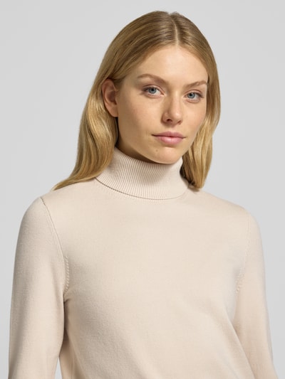 Betty Barclay Sweter o kroju relaxed fit z mieszanki wiskozy model ‘September’ Beżowy 3