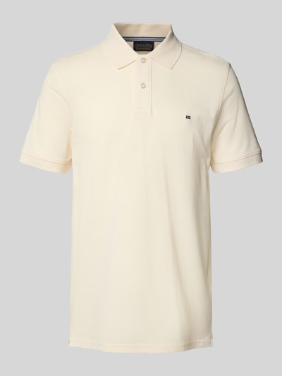 Christian Berg Men Regular Fit Poloshirt mit Logo-Stitching Metallic Beige 2