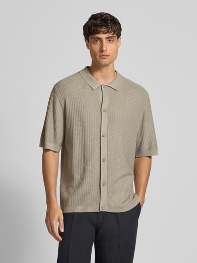 Lindbergh Freizeithemd mit Knopfleiste Stein 4