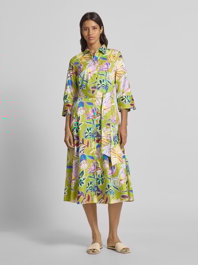 Christian Berg Woman Midikleid mit Bindegürtel Apfel 4