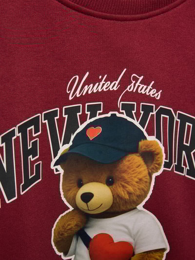 Only Regular fit sweatshirt van biologische katoenmix, model 'GLINDA' Bordeaux - 2