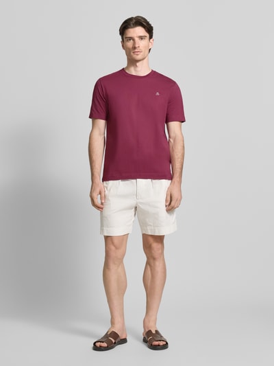 Marc O'Polo Regular Fit T-Shirt aus reiner Baumwolle Dunkelrot 1