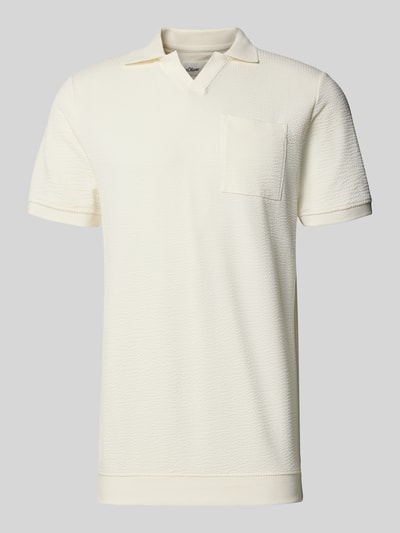 Produktfoto, Regular Fit Poloshirt aus Baumwoll-Mix von s.Oliver RED LABEL, Optik: Unifarben, Struktur, Seersucker, Polokragen, Brusttasche