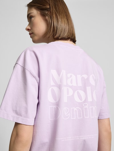 Marc O'Polo Denim T-shirt met labelprint Lila - 3