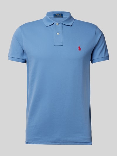 Polo Ralph Lauren Poloshirt mit Label-Stitching Jeansblau 2