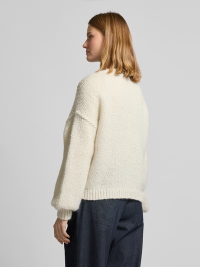 Vero Moda Loose Fit Cardigan mit Kontrastnähten Modell 'FENG' Ecru 5